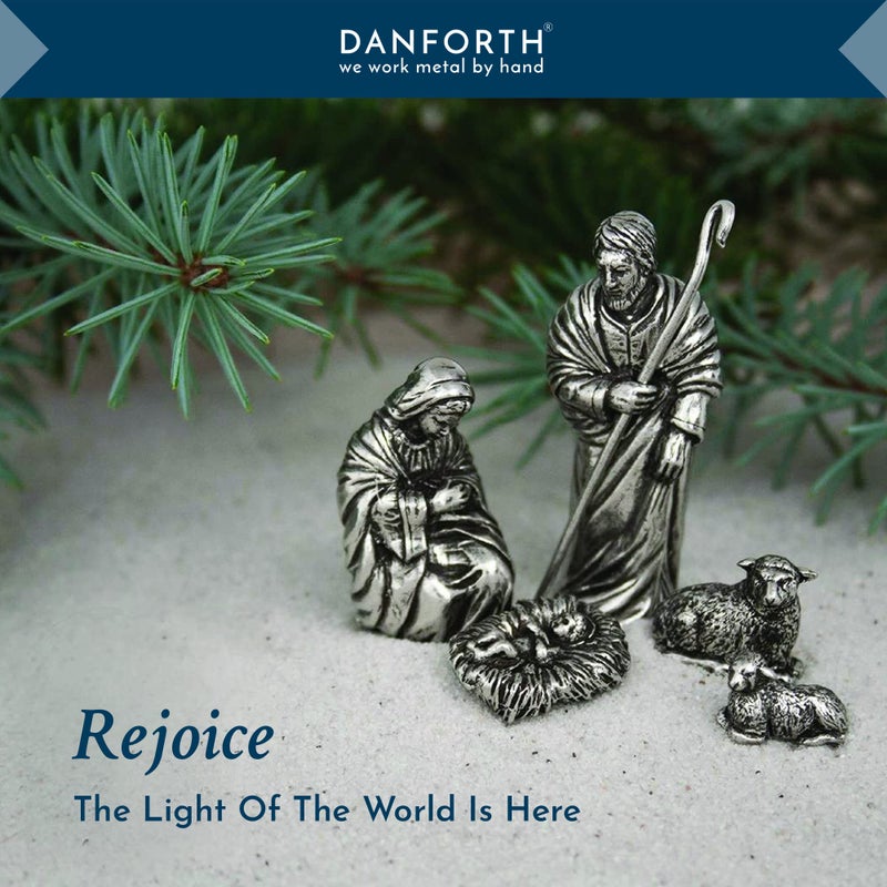 DANFORTH Holy Family Nativity Set, Handcrafted Pewter Nativity Set/Scene, Made in USA - Image 2